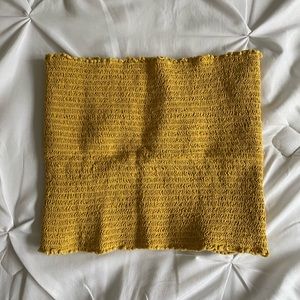 Brandy Melville stretchy yellow/gold tube top